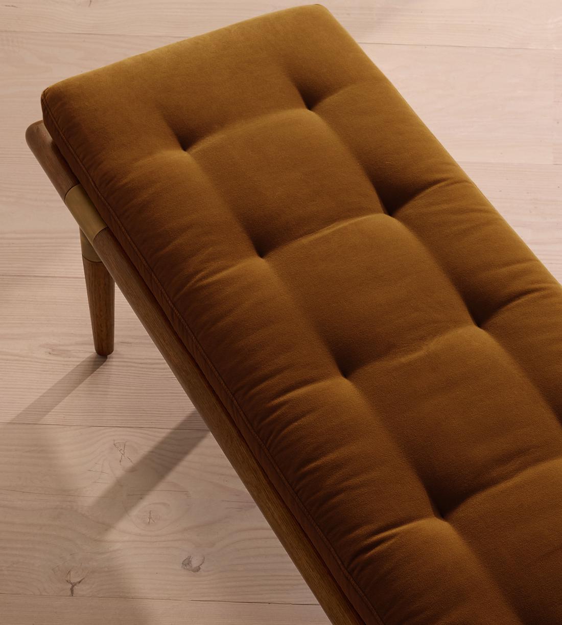 Theodore Bench - Mustard Velvet - US - Images - Image 5