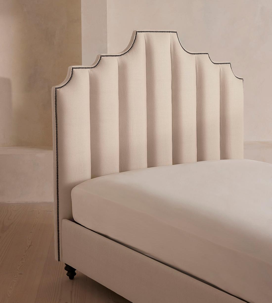 Gerrard Bed - Double - Linen - Bisque - Images - Image 5