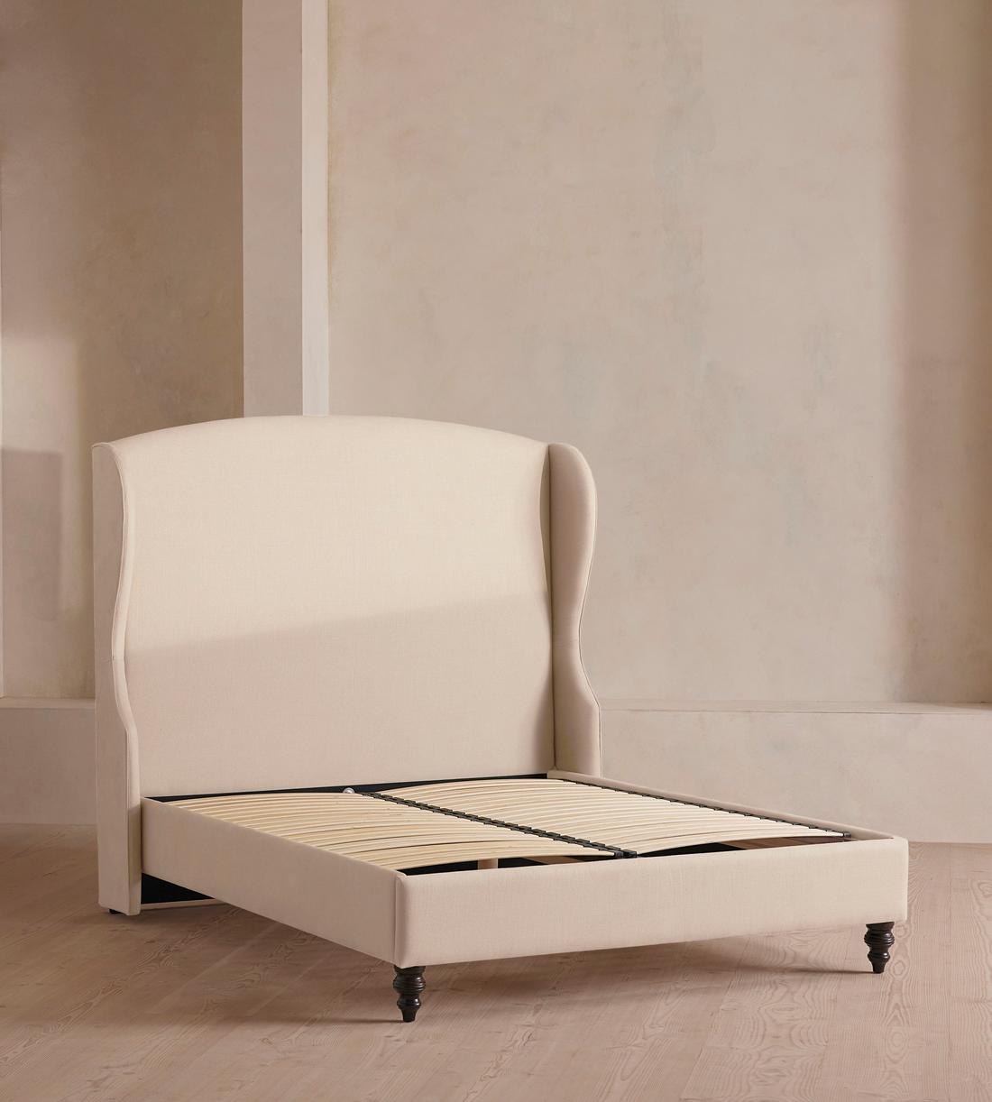 Rivas Bed - King - Linen - Bisque - Images - Image 3