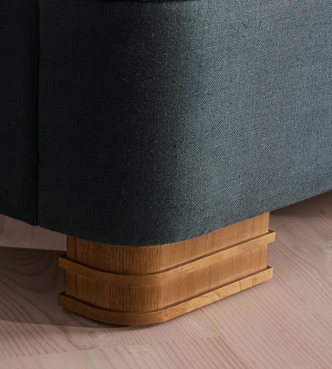 Angus Bed - King - Linen - Prussian Blue - Images - Image 6