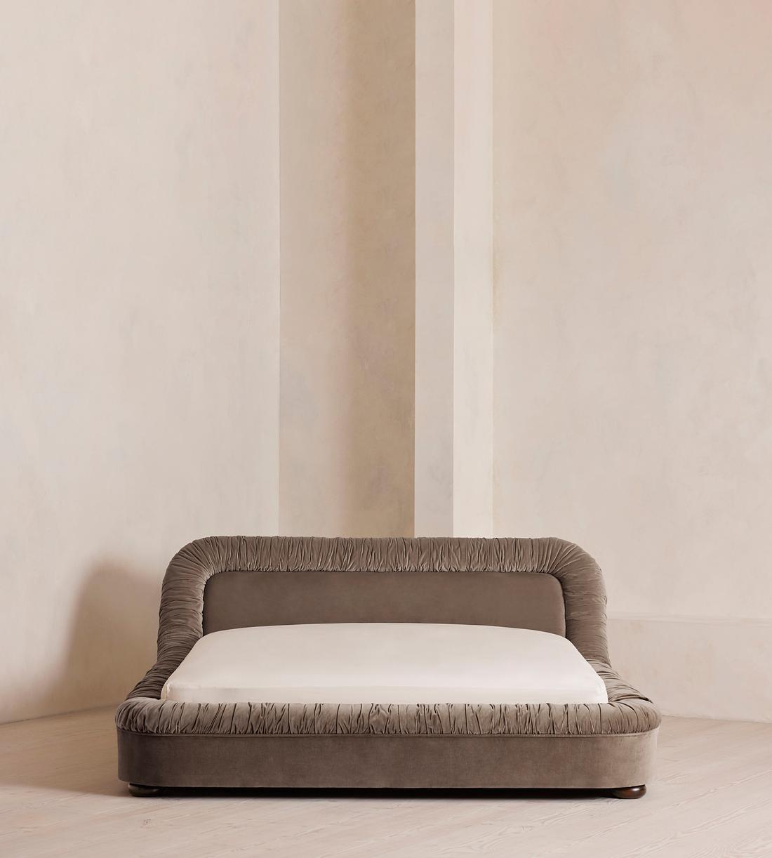 Vara Bed - Queen - Velvet - Taupe - US - Listing - Image 2