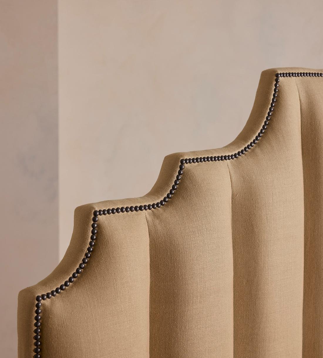 Gerrard Bed - Double - Linen - Wheat - Images - Image 4
