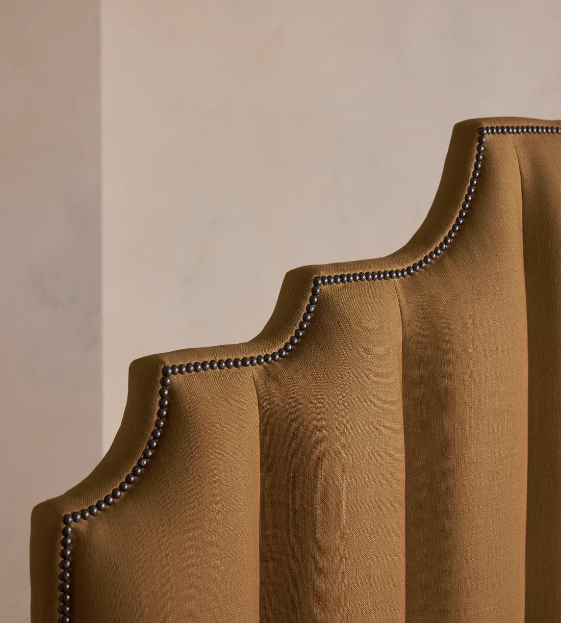 Gerrard Bed - Double - Linen - Ochre - Images - Image 4