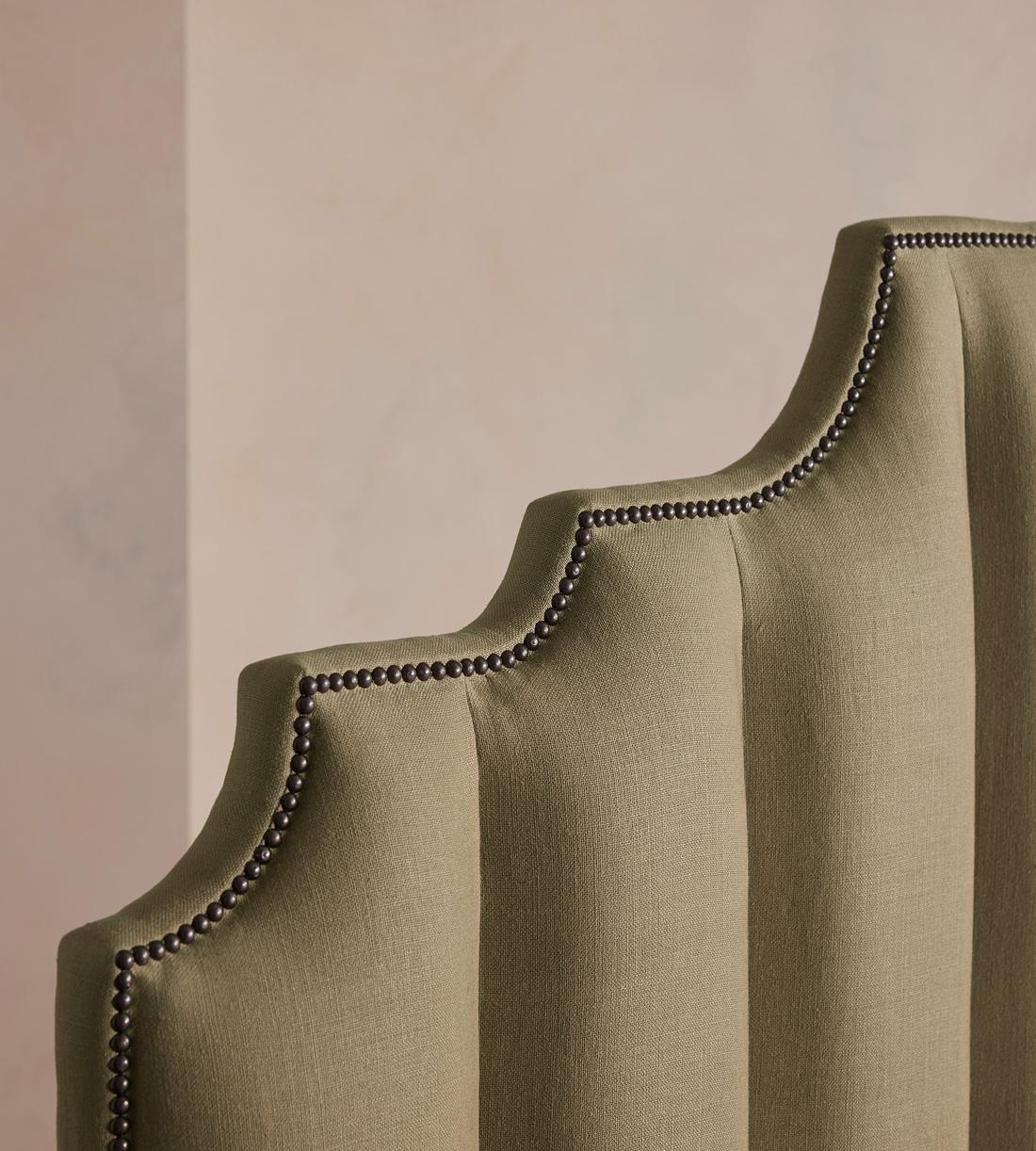 Gerrard Bed - Double - Linen - Sage - Images - Image 4
