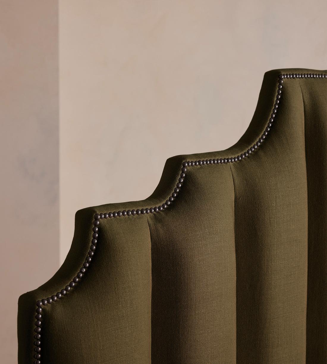 Gerrard Bed - Double - Linen - Olive - Images - Image 5