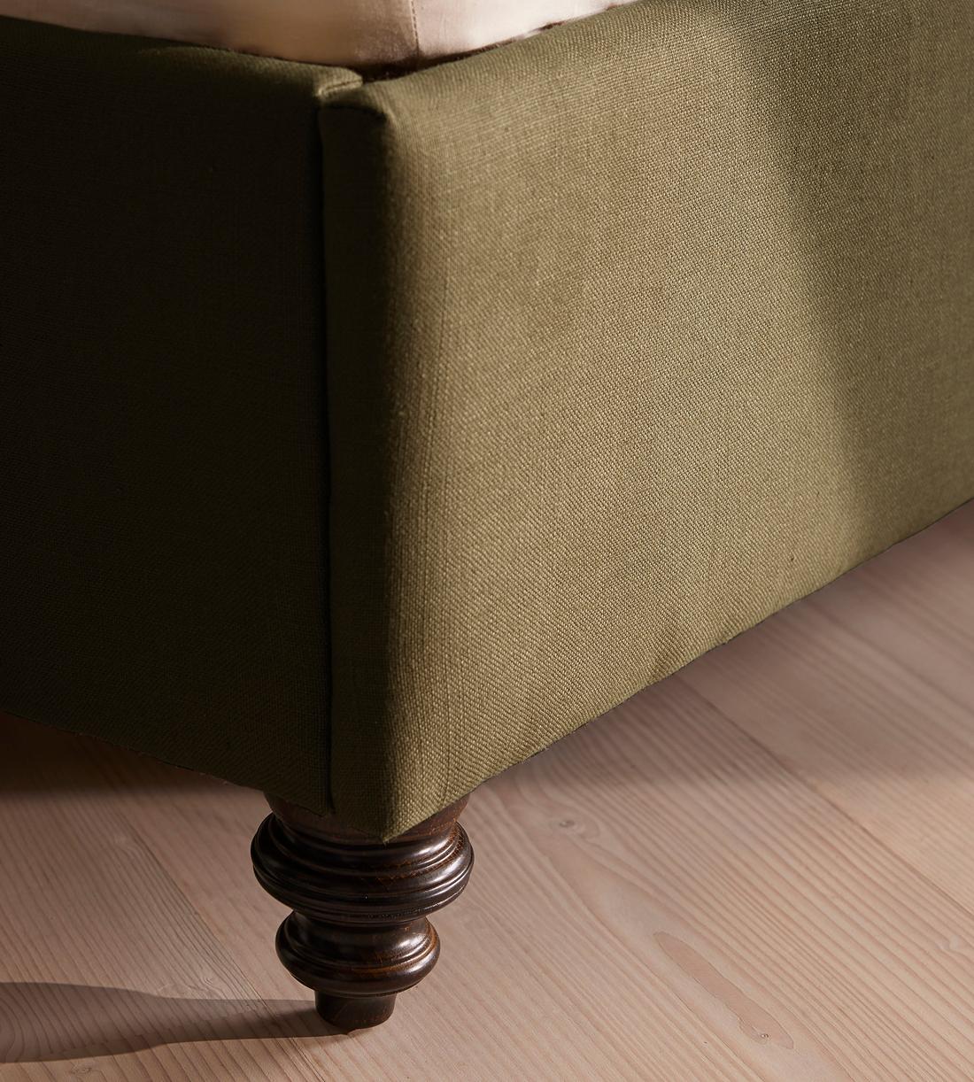 Gerrard Bed - Double - Linen - Olive - Images - Image 7