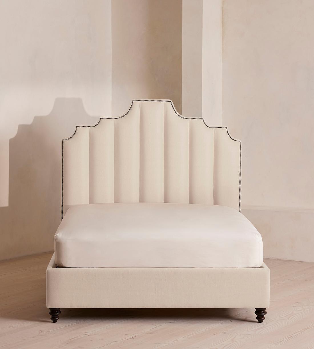 Gerrard Bed - Queen - Linen - Bisque - US - Listing - Image 2