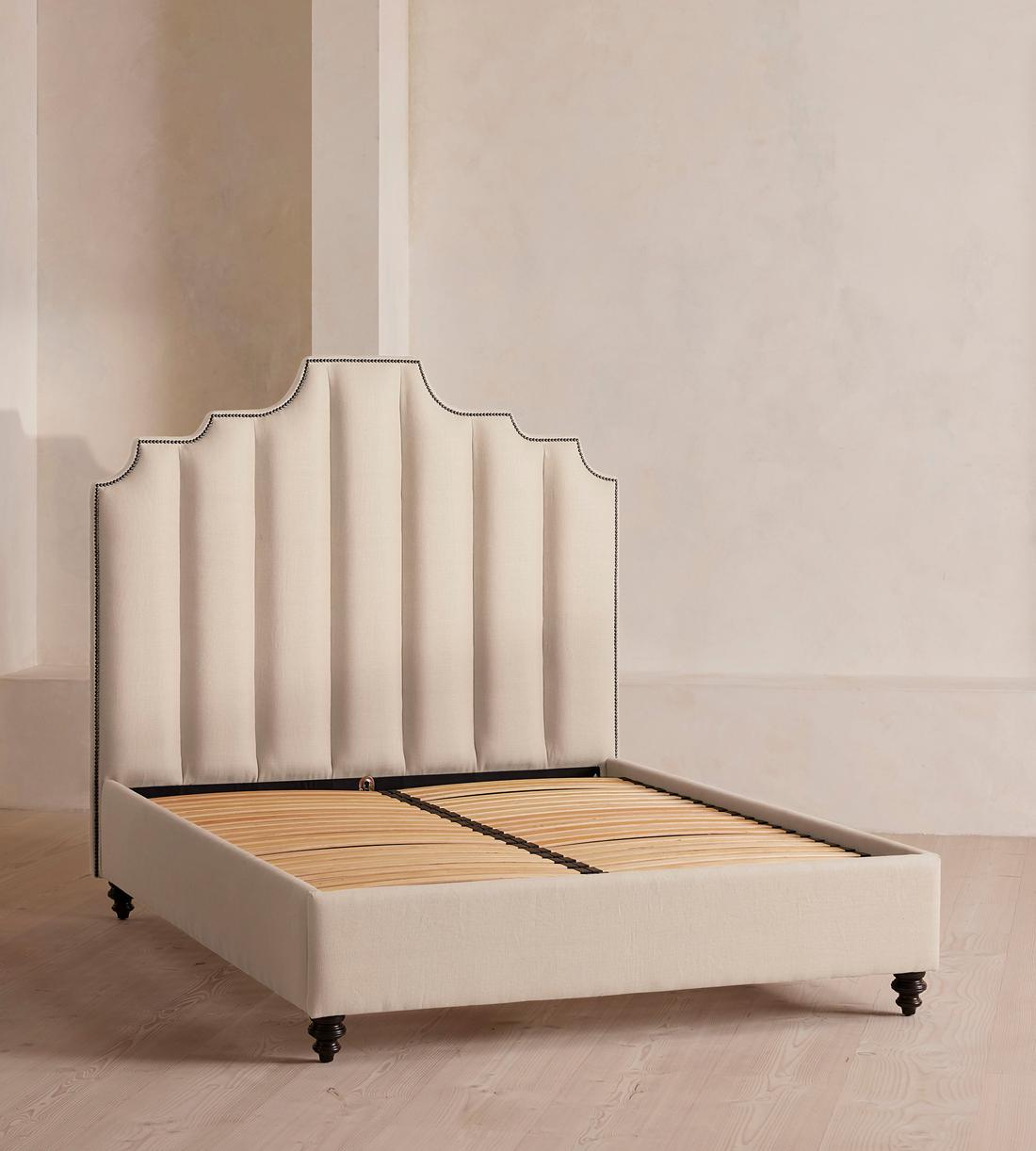 Gerrard Bed - Queen - Linen - Bisque - US - Images - Image 3