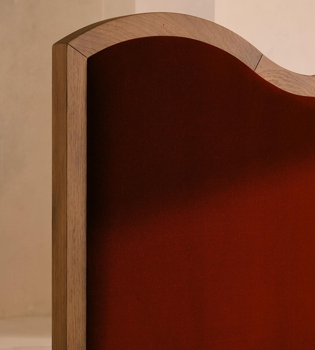 Aubrey Bed - Queen - Velvet - Rust - US - Images - Image 4