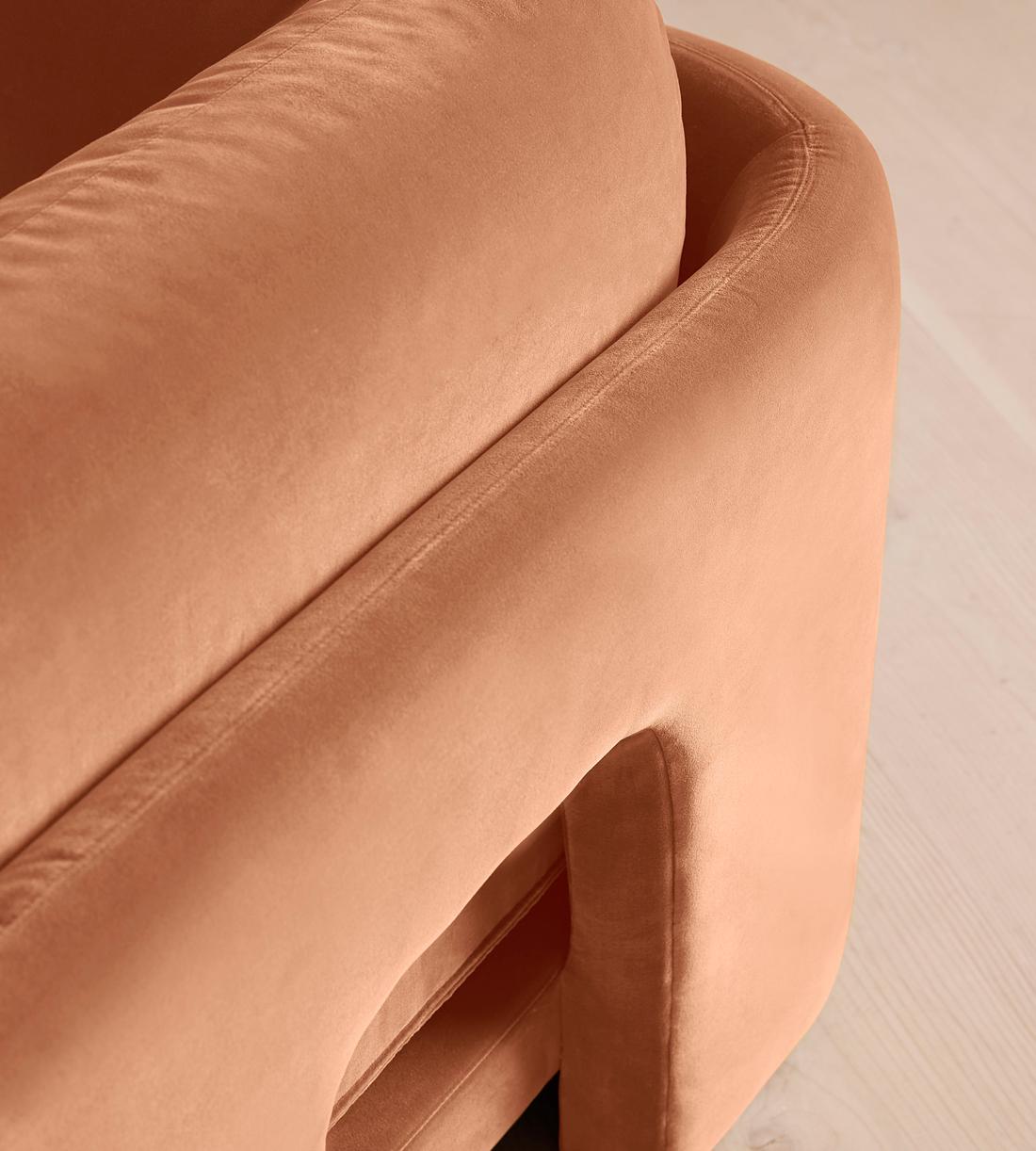 Odell Deeper Sit Sectional Sofa - Corner Sofa - Velvet Antique Rose US - Images - Image 6