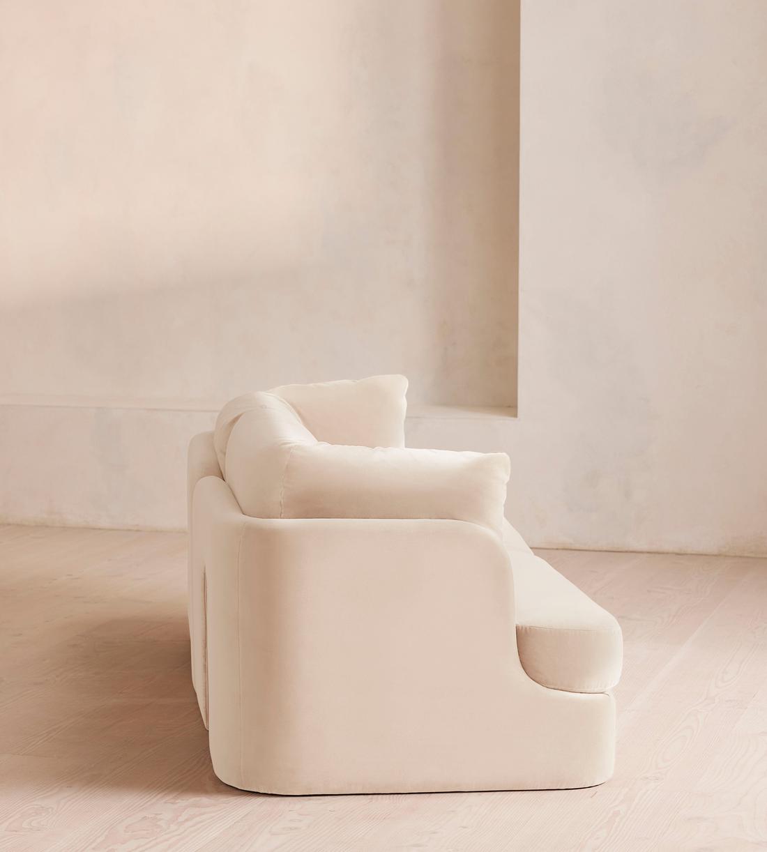 Odell Deeper Sit Sectional Sofa - Three Seater - Velvet Porcelain US - Images - Image 3