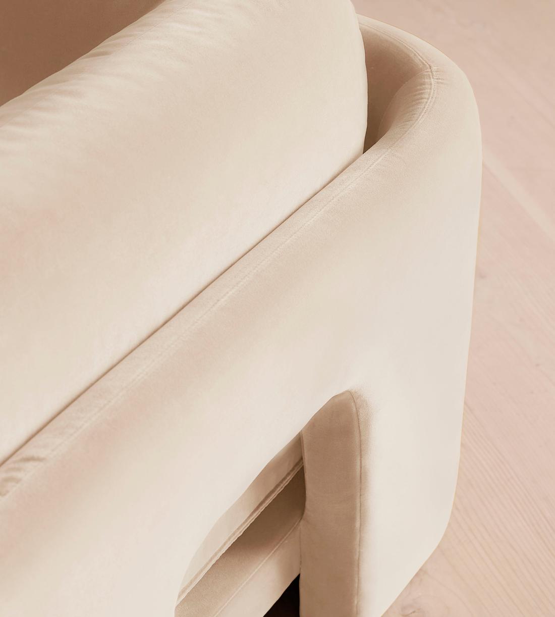 Odell Deeper Sit Sectional Sofa - Three Seater - Velvet Porcelain US - Images - Image 5