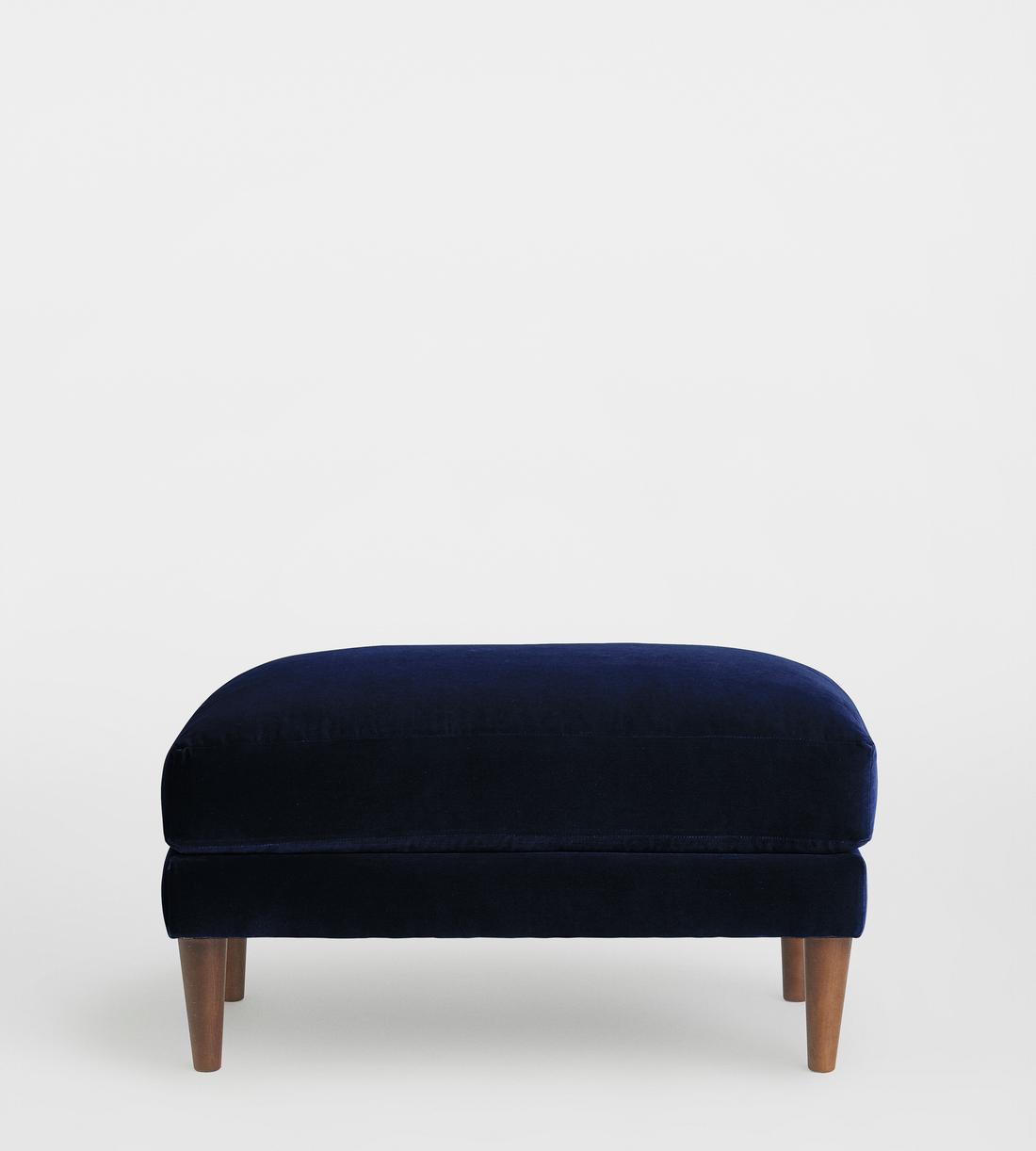 Reya Ottoman Velvet - Navy - Listing - Image 1
