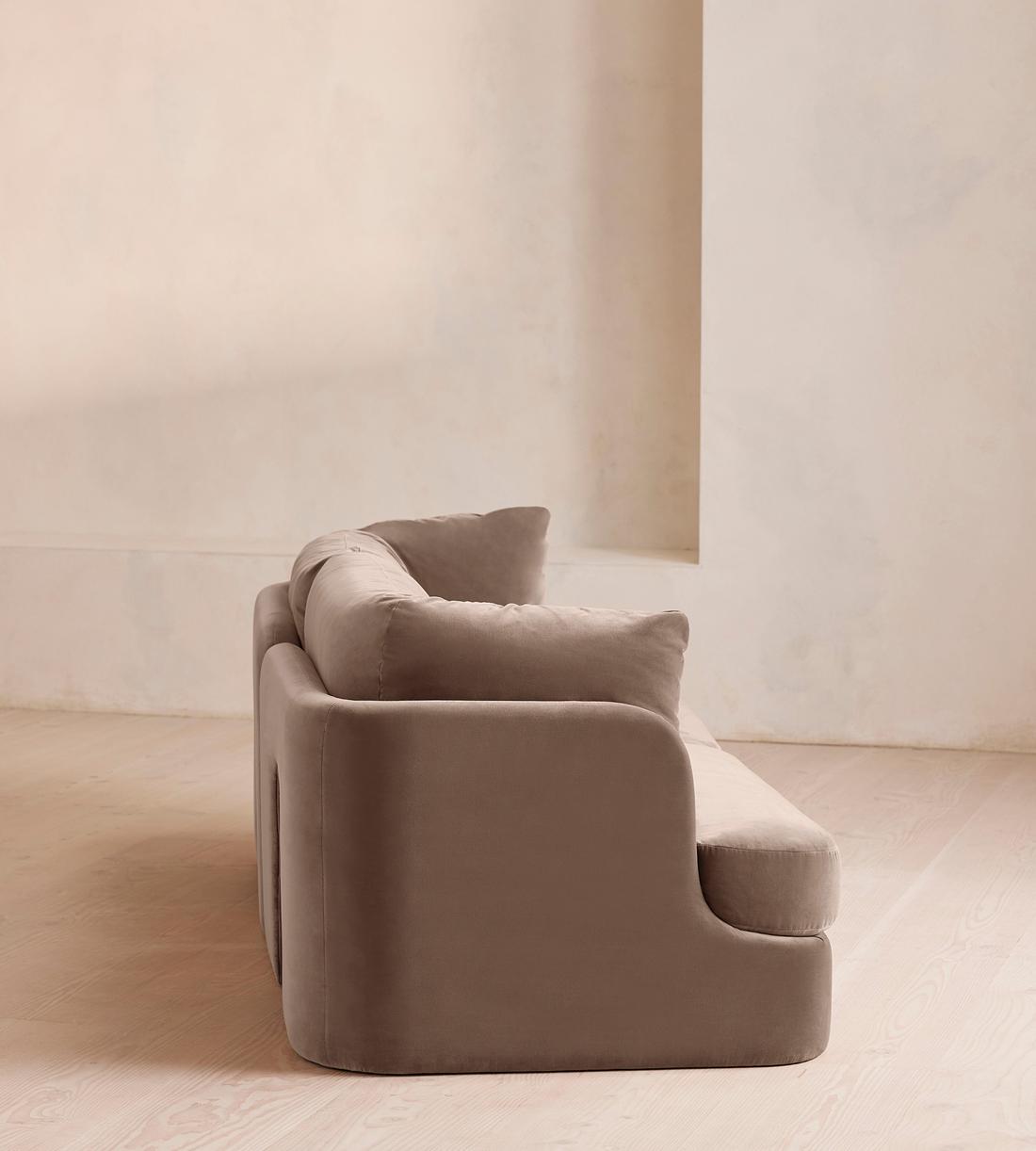 Odell Deeper Sit Sectional Sofa - Three Seater - Velvet Taupe US - Images - Image 3