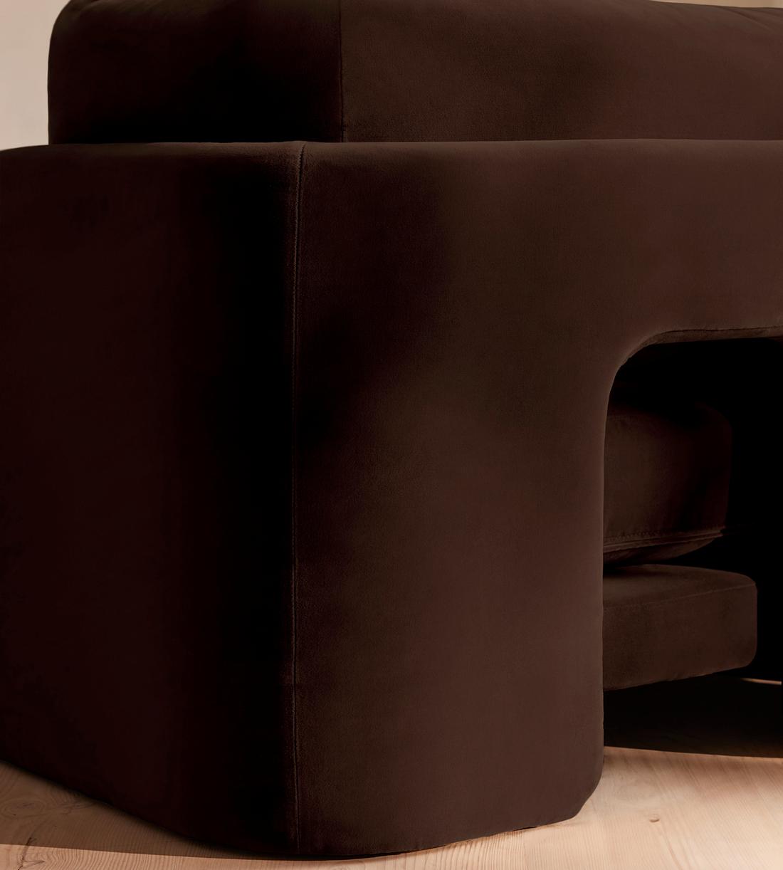 Odell Deeper Sit Sectional Sofa - Three Seater - Velvet - Chocolate US - Images - Image 7