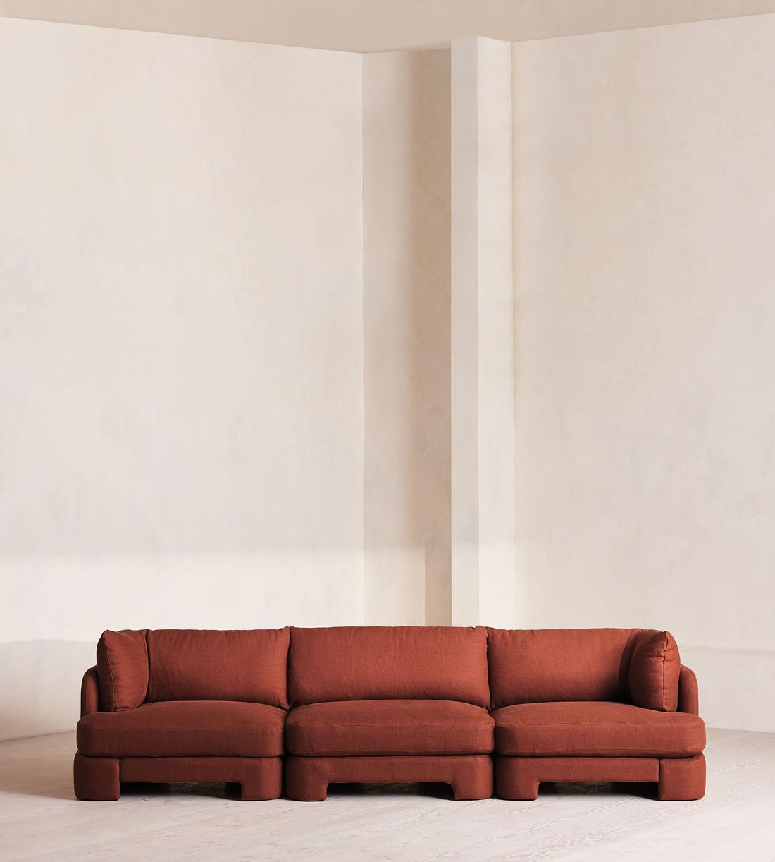 Odell Deeper Sit Sectional Sofa - Four Seater - Linen - Sienna - US - Listing - Image 2