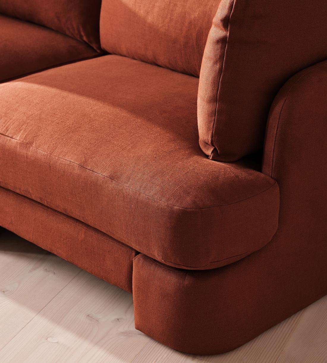 Odell Deeper Sit Sectional Sofa - Four Seater - Linen - Sienna - US - Images - Image 5