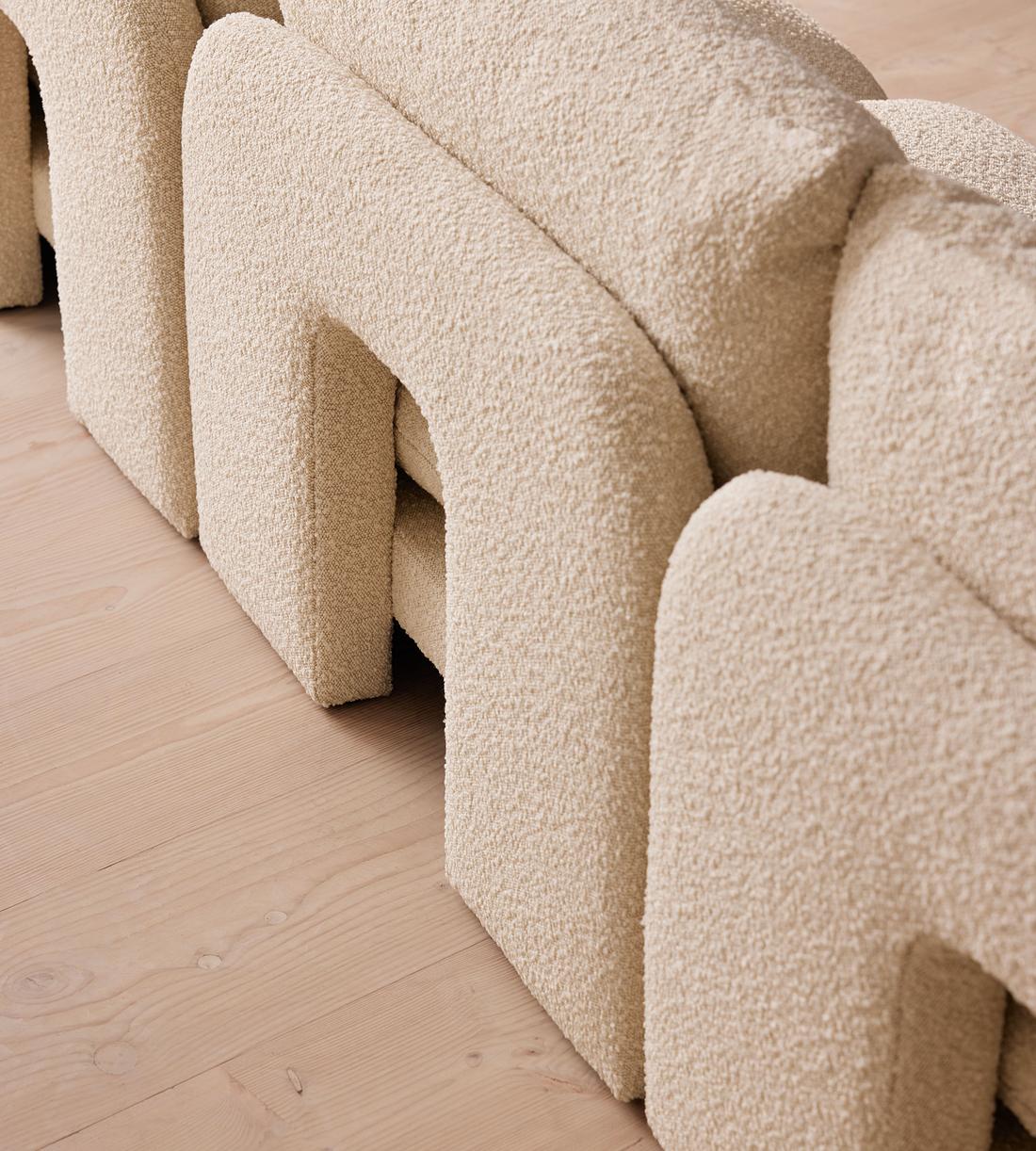 Odell Deeper Sit Sectional Sofa - Four Seater - Natural Boucle US - Images - Image 5