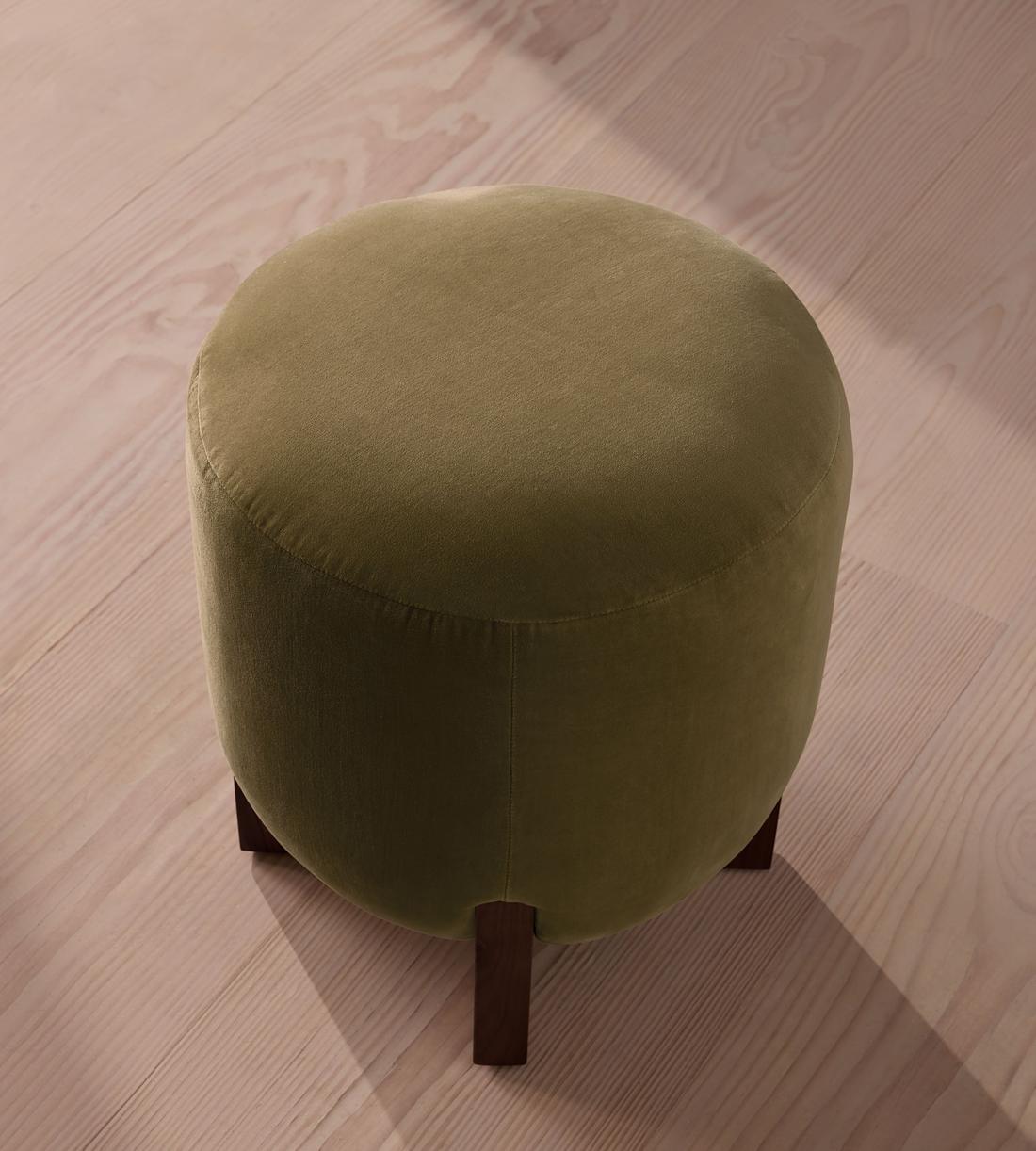 Eldon Stool - Walnut - Velvet - Lichen - US - Images - Image 5