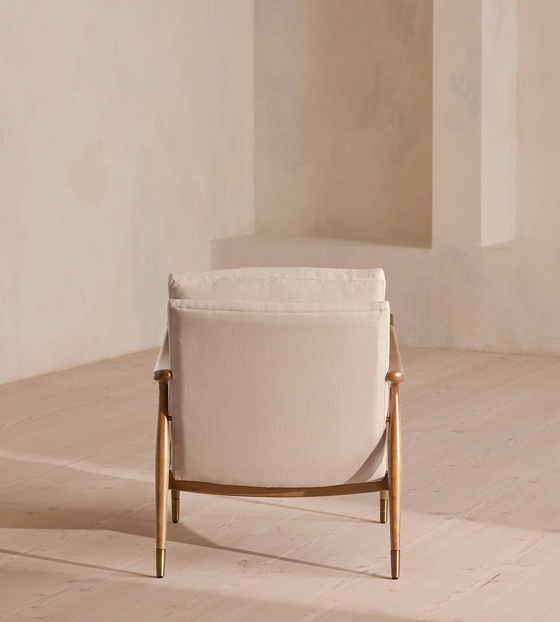Theodore Oak Armchair - Linen - Bisque - Images - Image 4