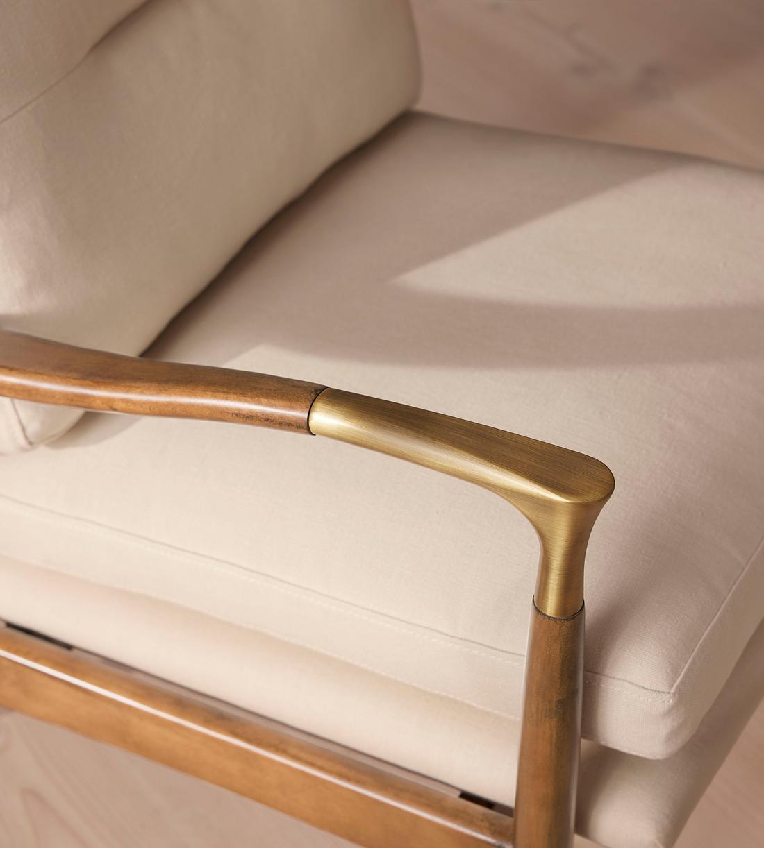 Theodore Oak Armchair - Linen - Bisque - Images - Image 6