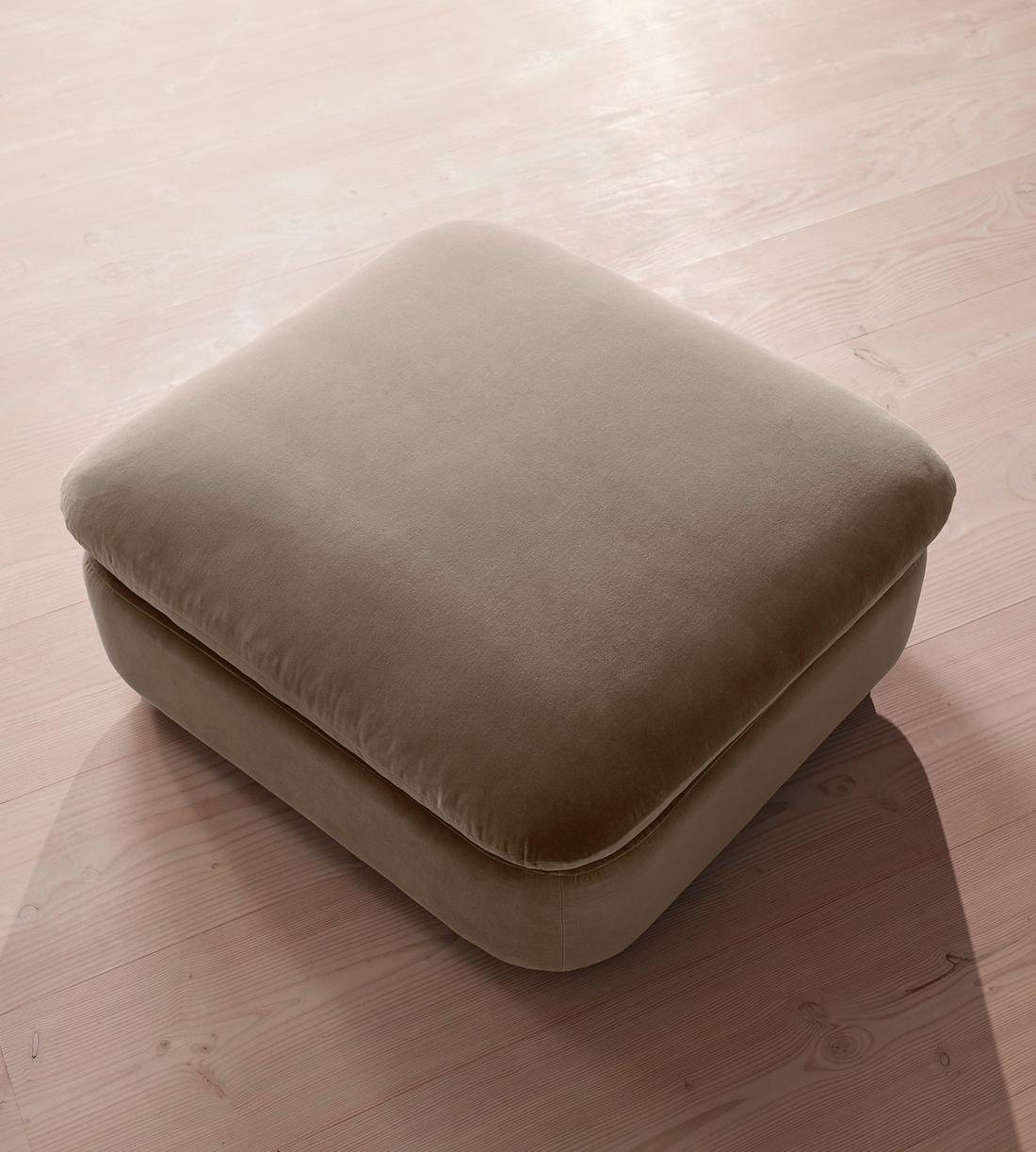 Rava Modular Sofa - Left Arm Module - Velvet - Taupe - Image 11