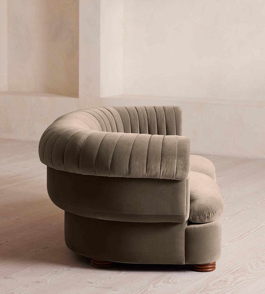 Rava Modular Sofa - Three Seater - Velvet - Taupe - Images - Image 3