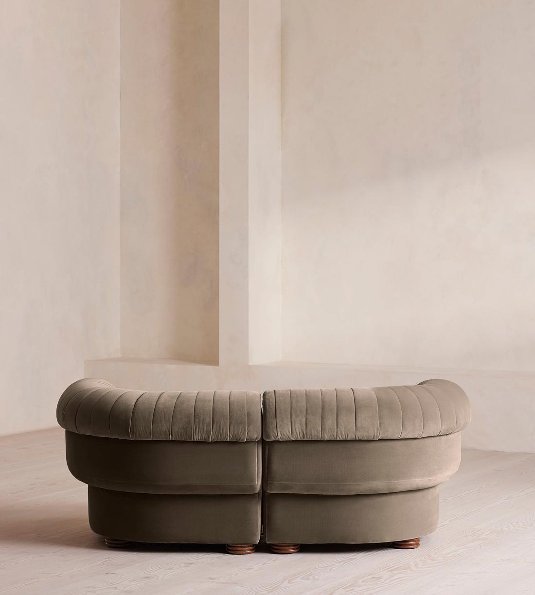 Rava Modular Sofa - Three Seater - Velvet - Taupe - Images - Image 4