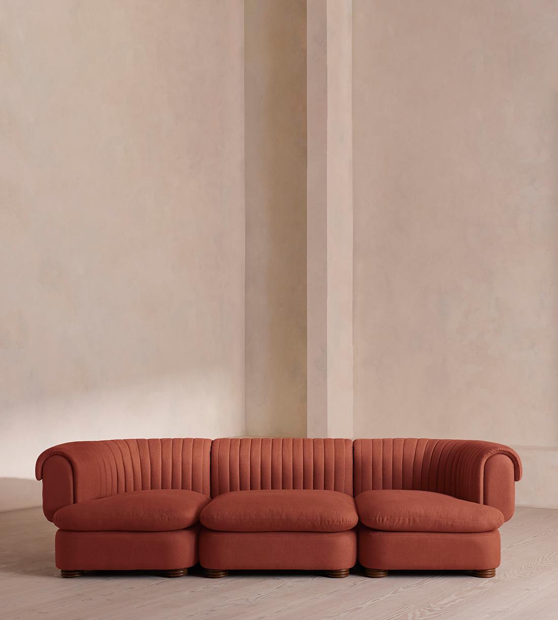 Rava Modular Sofa - Four Seater - Linen - Sienna - Listing - Image 2