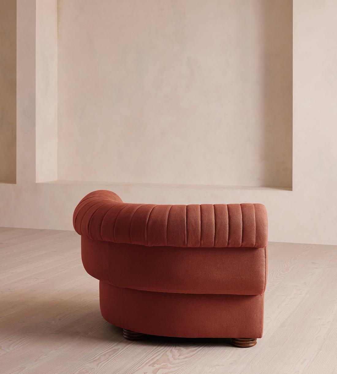 Rava Ottoman - Linen - Sienna - Image 3