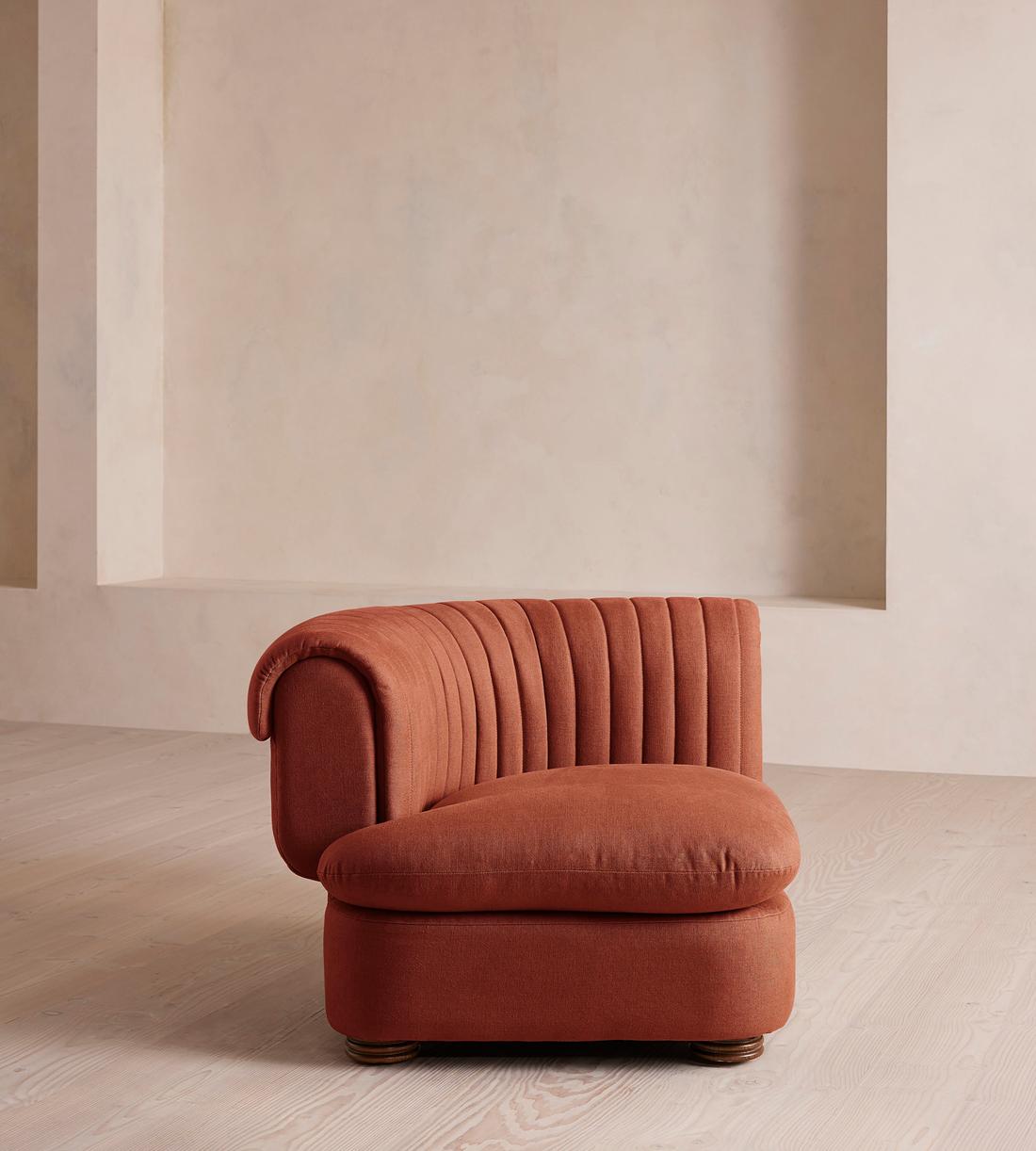 Rava Modular Sofa - Corner Module - Linen - Sienna - Image 1