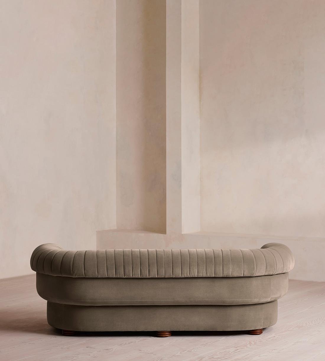 Rava Three Seater Sofa - Velvet - Taupe - US - Images - Image 4