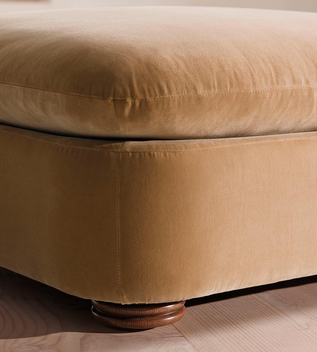 Rava Ottoman - Velvet - Camel - US - Images - Image 5