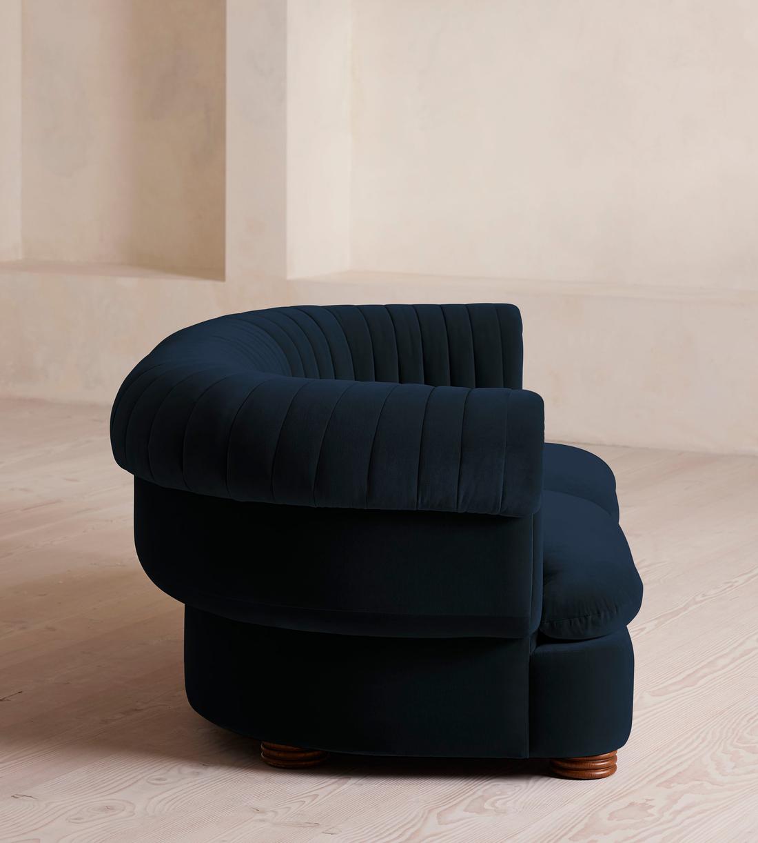 Rava Modular Sofa - Three Seater - Velvet - Royal Blue - Images - Image 3