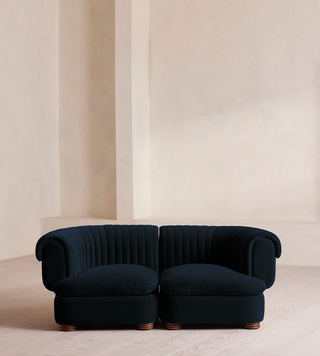 Rava Modular Sofa - Three Seater - Velvet - Royal Blue - Listing - Image 2