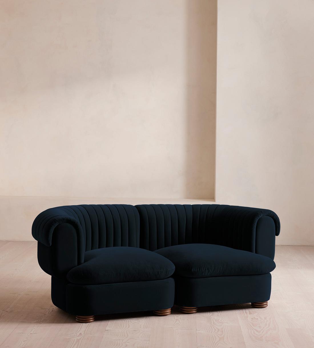 Rava Modular Sofa - Three Seater - Velvet - Royal Blue - Listing - Image 1