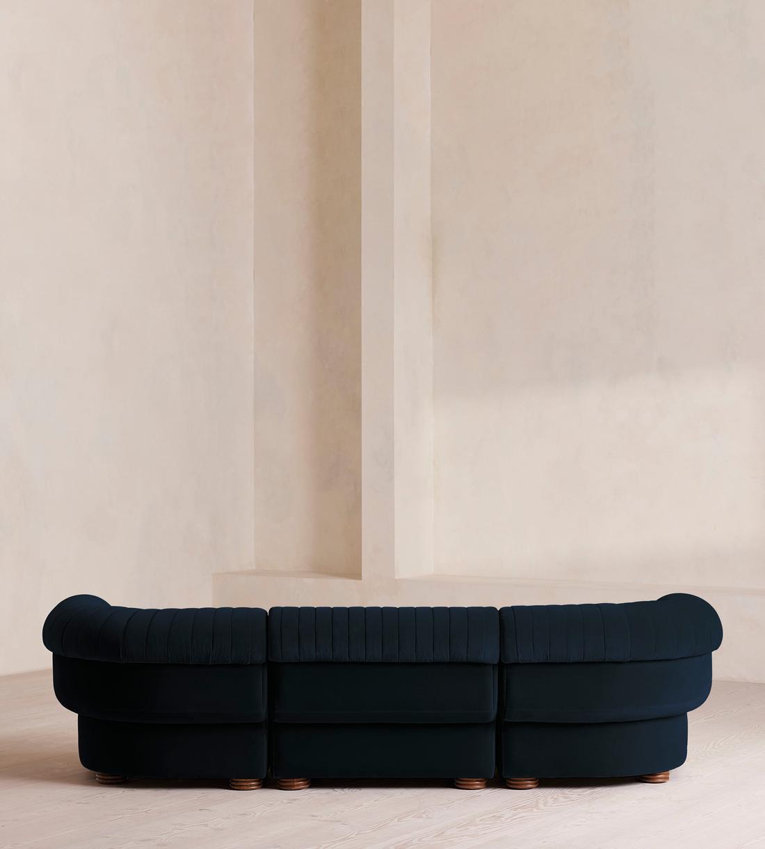 Rava Modular Sofa - Four Seater - Velvet - Royal Blue - Images - Image 4