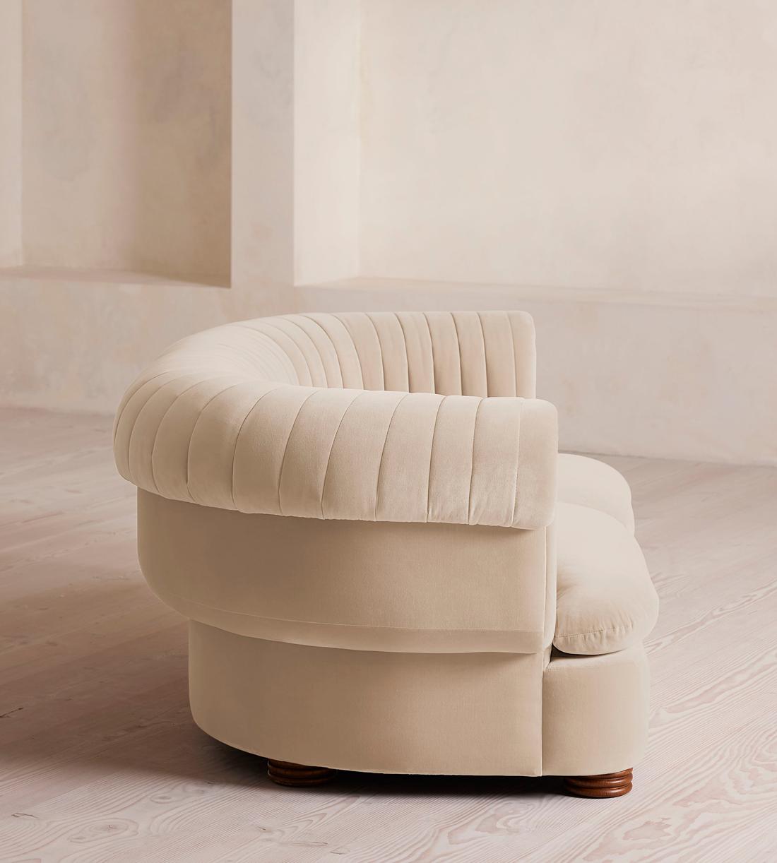Rava Modular Sofa - Three Seater - Velvet - Porcelain - Images - Image 3