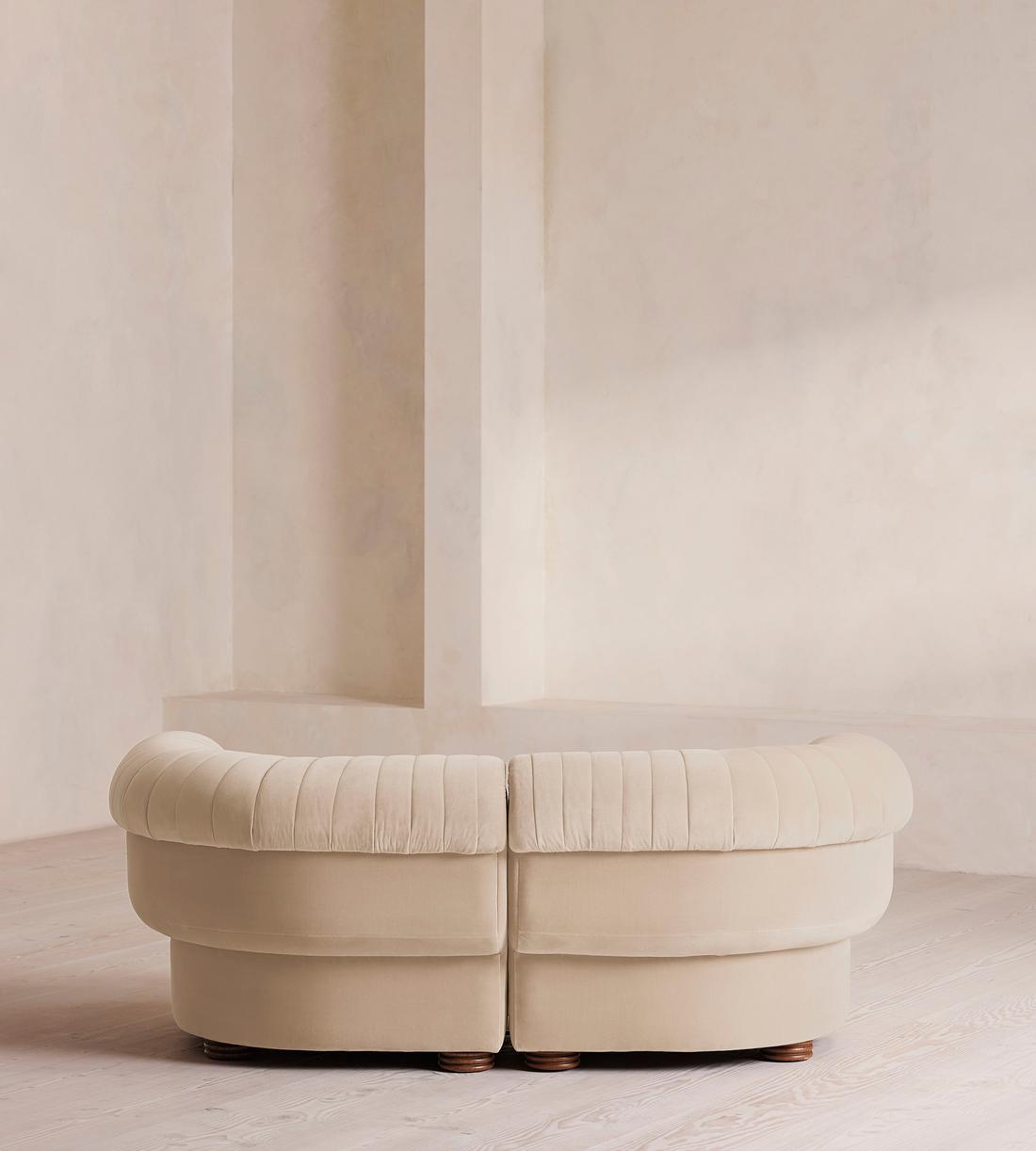 Rava Modular Sofa - Three Seater - Velvet - Porcelain - Images - Image 4