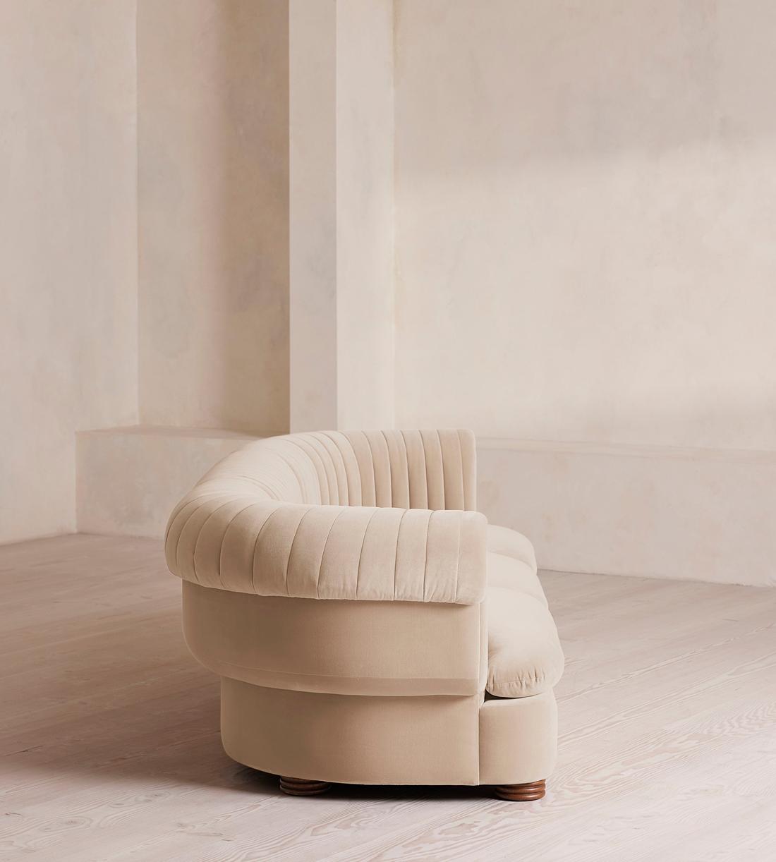 Rava Modular Sofa - Four Seater - Velvet - Porcelain - Images - Image 3