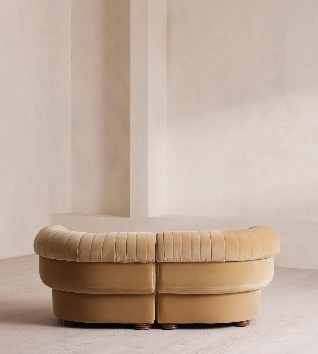 Rava Modular Sofa - Three Seater - Velvet - Camel - Images - Image 4
