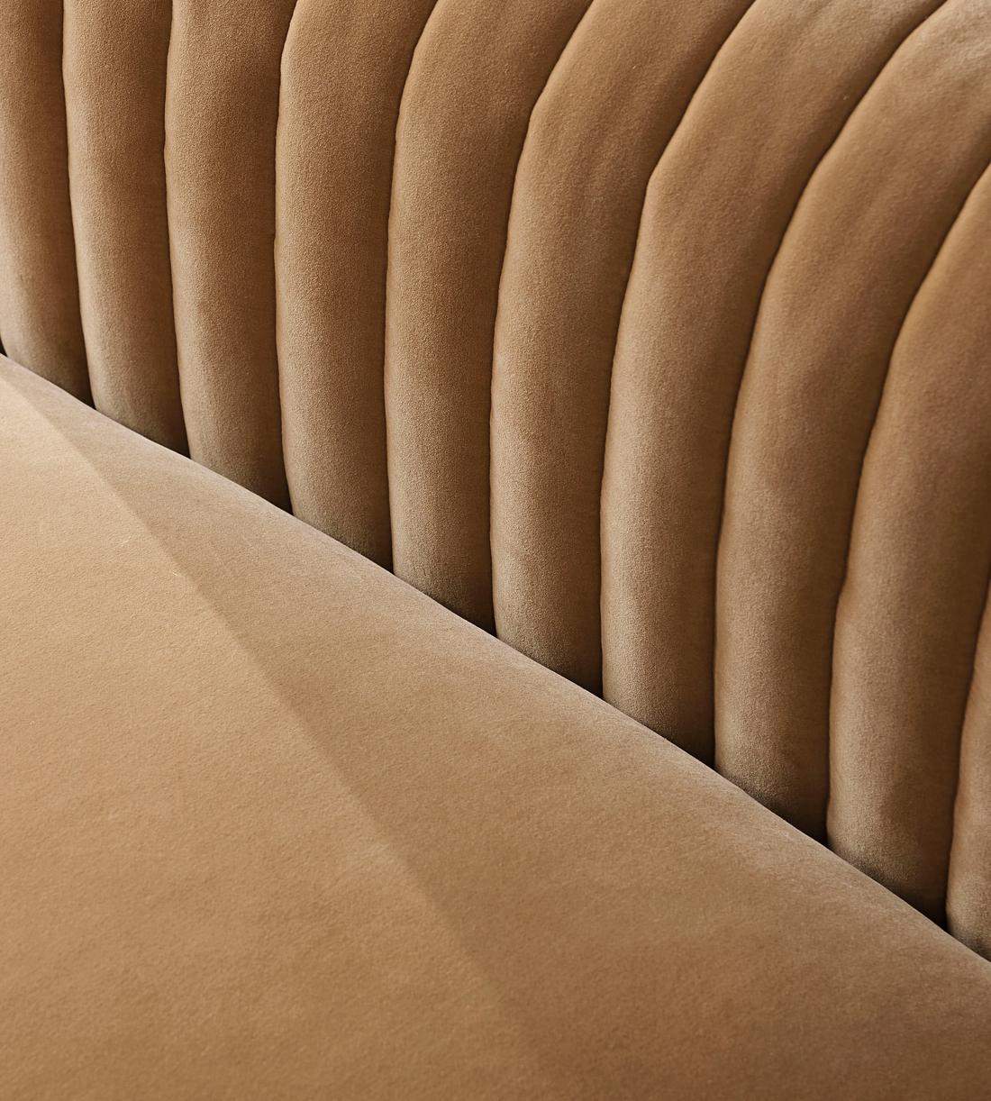 Rava Modular Sofa - Three Seater - Velvet - Camel - Images - Image 5