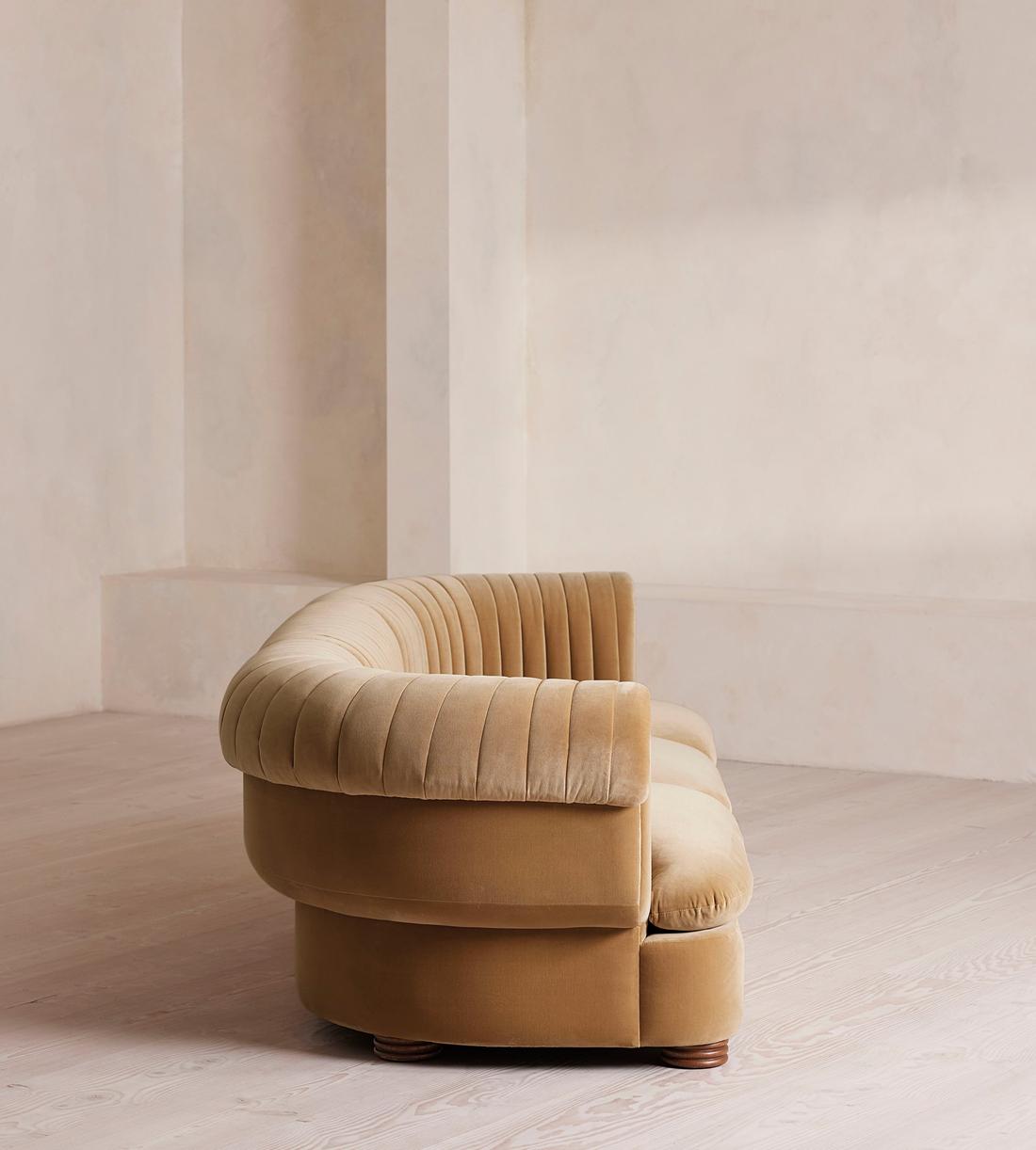 Rava Modular Sofa - Four Seater - Velvet - Camel - Images - Image 3