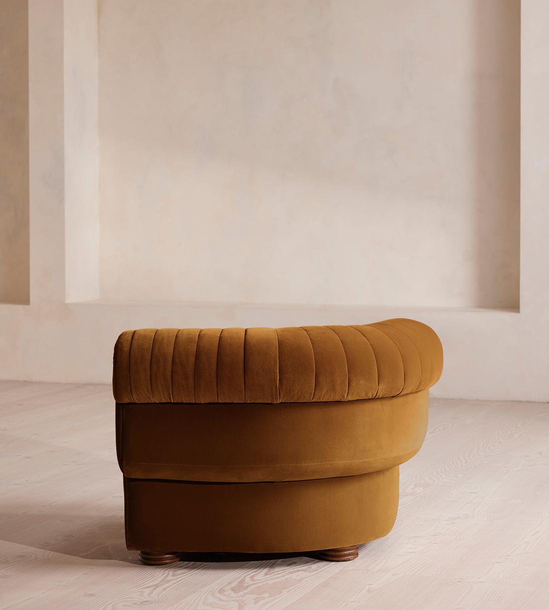 Rava Modular Sofa - Left Arm Module - Velvet - Mustard - Image 4