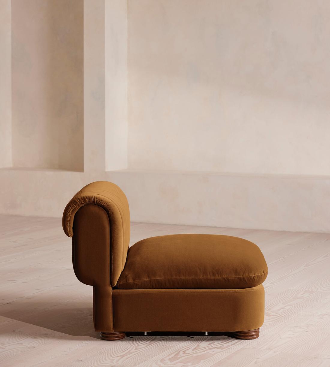 Rava Modular Sofa - Left Arm Module - Velvet - Mustard - Image 8