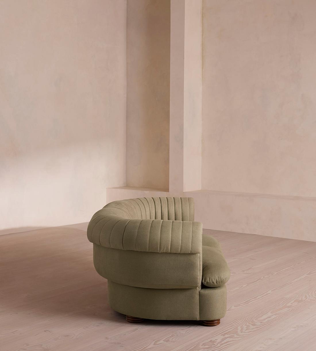 Rava Three Seater Sofa - Linen - Sage - US - Images - Image 3