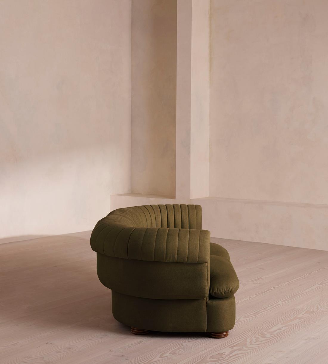 Rava Three Seater Sofa - Linen - Olive - US - Images - Image 3