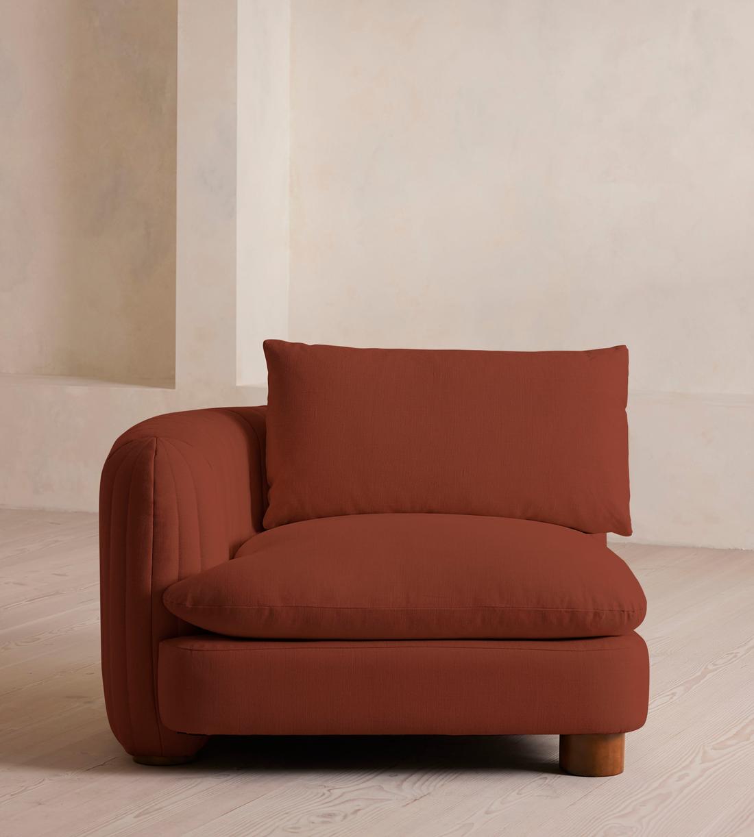 Vivienne Deeper Sit Sectional Sofa - Armless Module - Linen - Sienna - US - Image 1