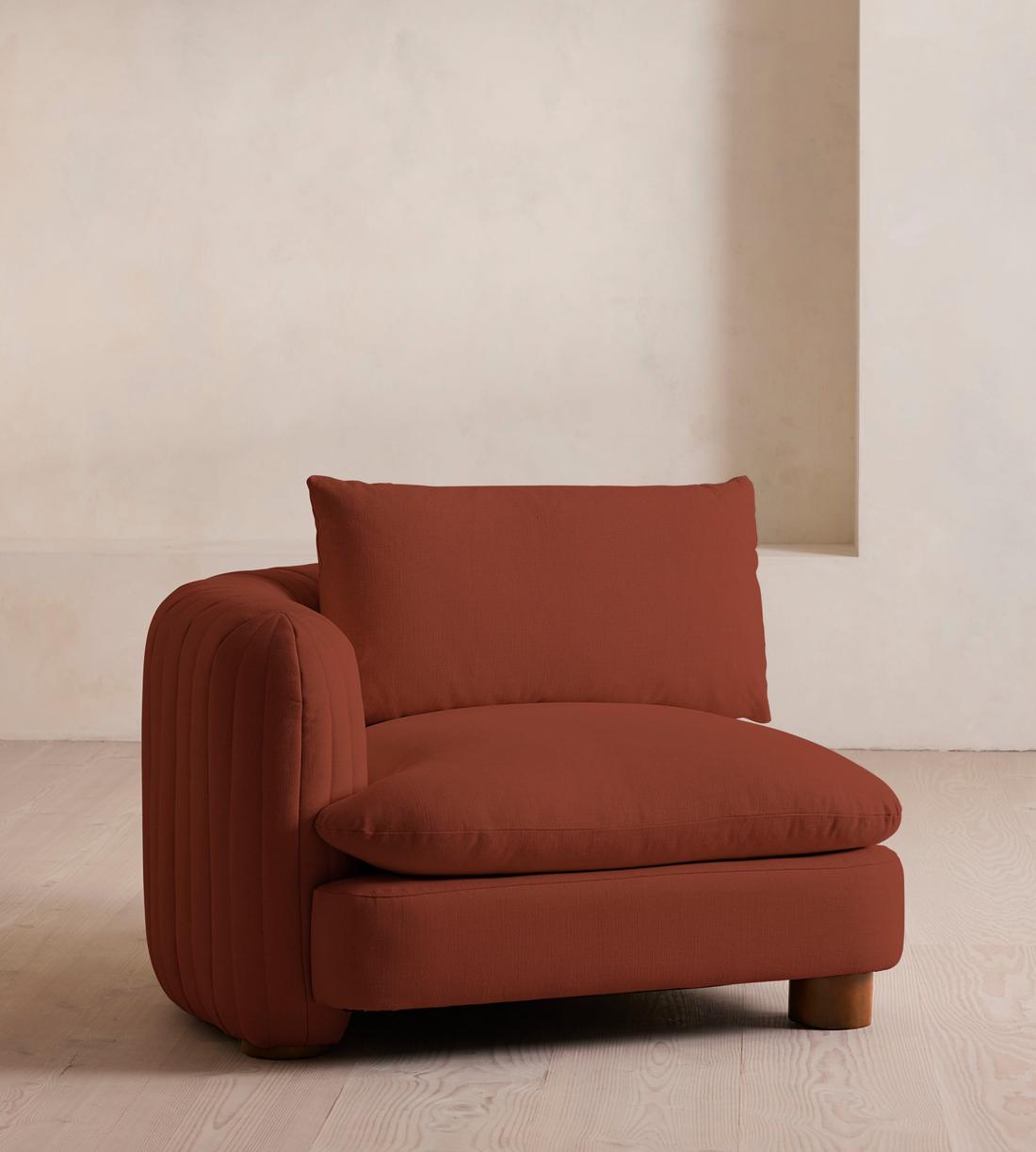 Vivienne Deeper Sit Sectional Sofa - Armless Module - Linen - Sienna - US - Image 2