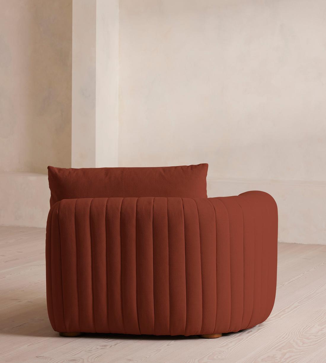 Vivienne Deeper Sit Sectional Sofa - Armless Module - Linen - Sienna - US - Image 4